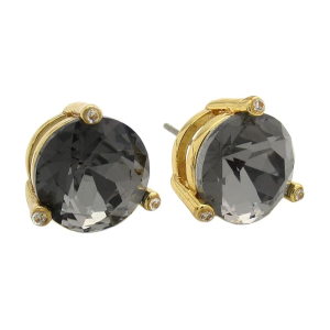 ピアス イヤリング  ジュエリー レディース 円形  ブラック×ゴールド[ケイトスペード]