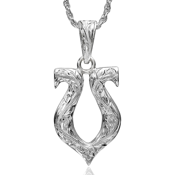 ハワイアンジュエリー ホースシュー(馬蹄) マイレリーフ＆スクロール（波）