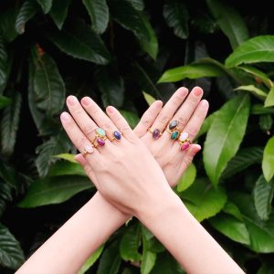 天然石 リング 指輪 レディース 22金