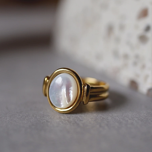 ステンレス316L　シンプル　ゴールド　