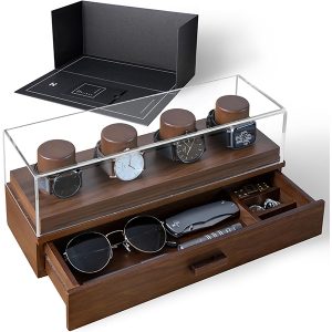 腕時計ディスプレイケース 腕時計収納ケース ウォルナット