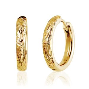 フープピアス ハワイアンジュエリー メンズ レディース つけっぱなし 錆びない ピアス リングピアス  金属アレルギー対応