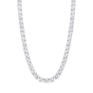 テニスチェーン テニスネックレス 幅3/4/5mm CZダイヤ 14K金メッキ メンズ レディース チェーンネックレス ジルコニア